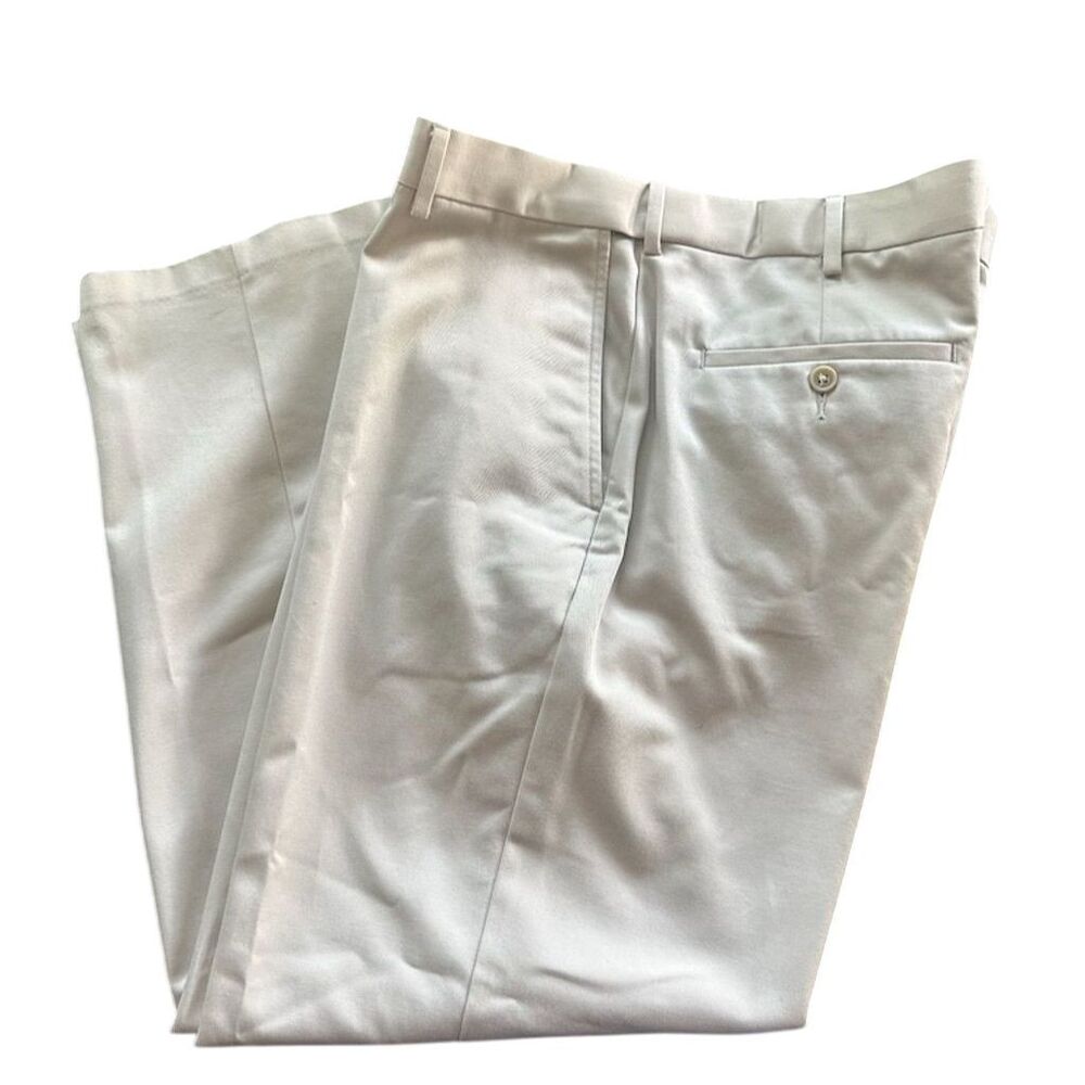 Croft & Barrow Men's Beige Dress Pants Size 38x29 Flat Front Classic Fit - Picture 2 of 6